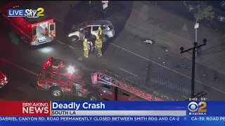 2 People Killed, 3 Critically Hurt In Violent South LA Collision