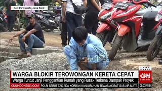 Warga Yang Terkena Dampak Kereta Cepat Memblokir Terowongan Kereta Cepat