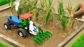 Homemade mini diy tractor making modern agriculture plough machine for paddy ￼farming | diy tractor