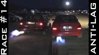 VW GOLF MK2 TURBO vs AUDI S4 TURBO - BIGGEST ANTI LAG FIGHT | Race #14