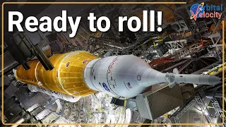 ARTEMIS 1 SLS rocket stacked & ready to roll