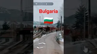 Snow, poles, and railroad crossing 🌎 Geoguessr Hints and Tips Bulgaria 🇧🇬  #geoguessr  #shorts