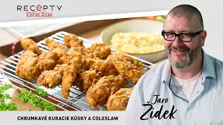 Chrumkavé kuracie kúsky a coleslaw