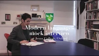 Mock Interview | Modern Languages | Jesus College, Oxford.