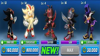 Sonic Forces - All 5 Shadow Skins Battle - Dragon Hunter Lancelot New Shadow Character on My Team