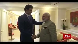 PM Modi meets Sheikh Tamim Bin Hamad Al Thani, the Amir of Qatar