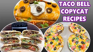 TACO BELL Copycat Recipes, Mexican Pizza, Enchirito, Crunch Wrap. All ground beef easy dinner ideas