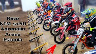 SuperCross #Motokids  race KTM SX50 #TimaKuleshov 7years  Adrenalin Arena Estonia 09.02.2020 4K HD