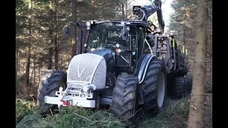 New Valtra A124 forestry tractor with Palms trailer and crane 7.86