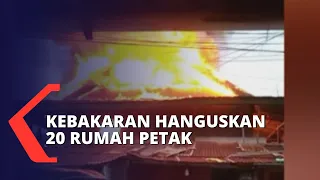 Kebakaran Hanguskan 20 Rumah Petak di Makassar, 10 Unit Mobil Damkar Diturunkan!
