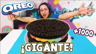 HICE una OREO GIGANTE de ARCOIRIS con 1000 galletas 🌈😍  Craftingeek ✄ Craftingeek