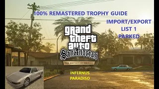 GTA San Andreas: The Definitive Edition: Import/Export List 1 - Infernus - Paradiso