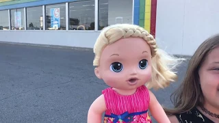 Toy Shopping at Toys R Us with Baby Alive Sweet Tears Baby for LOL Dolls