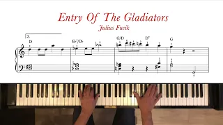 Entry Of The Gladiators - Julius Fucik (circus music). Piano tutorial + sheet music. Intermediate.