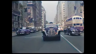 1945 - New York City Drive [Colorized]