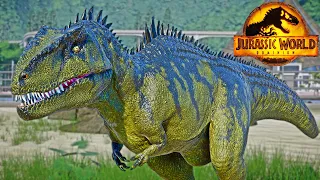 Jurassic World Dominion Giganotosaurus vs Tyrannosaurus REX Dinosaurs Fight