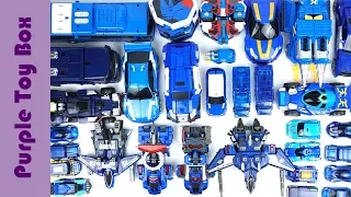35 Blue Transformer Robot Toys Collection, Animal And Car Transformers