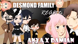 Desmond family react to Anya x Damian | Spy x Family react | Gacha Club | Gacha Life | Reaction
