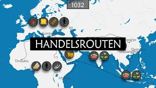 Die großen Handelsrouten - Zusammenfassung der Geschichte auf einer Karte