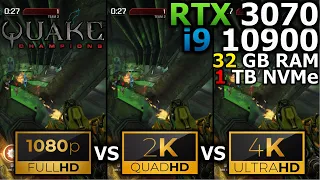 Quake Champions | 1080p vs 1440p vs 2160p | RTX 3070 | i9 10900 | 32GB RAM | 1TB NVMe