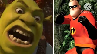 Shrek VS Mr Incredible (Full Fight) (F**king Epic)