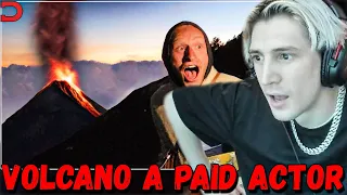 xQc Reacts To: "The Volcano Was a Paid Actor" By Daily Dose Of Internet