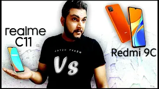 Redmi 9(9C) Vs Realme C11 | Which is Entry Level Budget King??Detailed Comparison & Price | Hindi