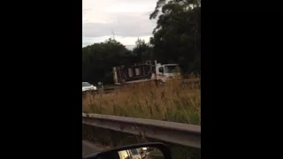 car + caravan mooney mooney bridge crash