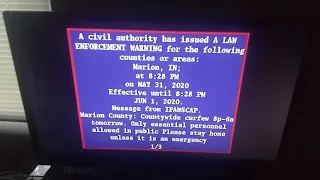 EAS #333: Law Enforcement Warning - Indiana (5/31/2020) (Comcast)