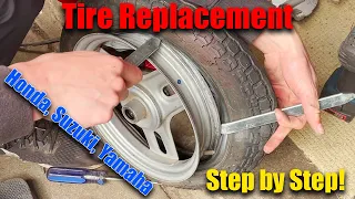 How to change a scooter tire? (SAME FOR ALL SCOOTERS) Honda Elite, Aero, Spree, Express