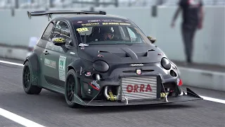 500HP Abarth 695 Biposto Time Attack Car | Flat Foot Shifting & Screaming Exhaust OnBoard @ Monza