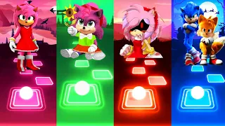 Amy The Hedgehog Vs Baby Amy Vs Amy Exe Vs Sonic Tails Hedgehog Tiles Hop 🎯😎✅◀️