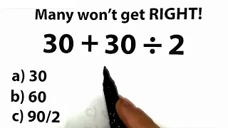 30 + 30 ÷ 2 = ❓