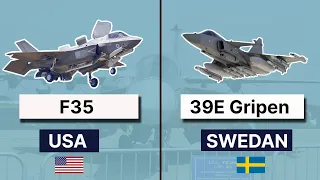 Which is better f 35 or Gripen? comparison of US built F35 and SAAB 39E Gripen by Sweden