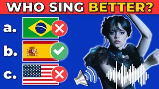 Who is Better Singer? Wednesday Dance Meme Song - Lady Gaga Bloody Mary Covers On 21 Languages