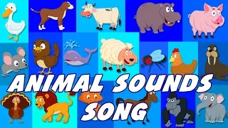 Animal Sounds Song | Sounds That Animals Make | Nursery Rhymes