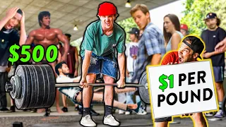 WIN $1 for every pound you can DEADLIFT!