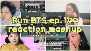 [BTS] Run BTS 달려라 방탄 ep.100｜reaction mashup