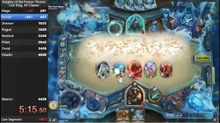 Hearthstone: Frozen Throne 'Lich King, All Classes' Speedrun in 37:51 (beaten)