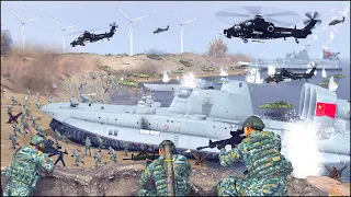 CHINESE INVASION of TAIWAN - AMPHIBIOUS BEACH LANDING FILM