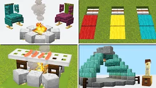 10 Camping Build Hacks in Minecraft Java and Bedrock!