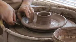 Throwing the Exterior of a Clay Birdhouse Lid