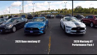 2020 Mustang GT Performance Pack 1 vs Base 5.0 GT vs Premium EcoBoost Side  By Side Comparison