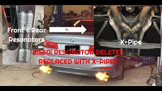 M550i RESONATOR DELETE!! REPLACED WITH X-PIPE!! BEFORE AND AFTER SOUNDS!!! 2018 BMW M550i XDRIVE