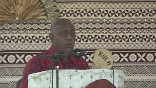 Fijian Assistant Minister for Rural Development Hon. Sigarara closes the Vaturova Government Expo.