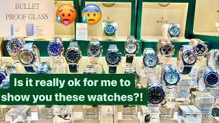 🤯🤩Hong Kong's Luxury Watch GREY MARKET- so🔥they need BULLETPROOF GLASS! (Rolex, AP, Patek)