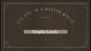 Eco Girl in a Modern World – Trophic Levels