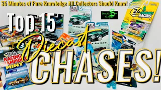 TOP 15 DIECAST CHASES You Need To Know/HUNT For! Where Does Hot Wheels Super Treasure Hunt Rank? R34