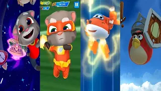 Talking Tom Gold Run 2 VS SONIC DASH New Character Red Talking Tom Hero Dash  Super Wings Jett Run