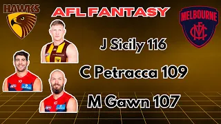 Hawthorn Hawks vs Melbourne Demons AFL Fantasy Game Review 2024